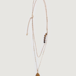 COLLAR NICE THINGS DOBLE PIEDRA NATURAL WYW017