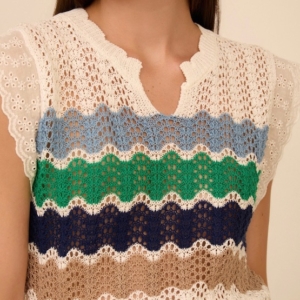 TOP CALADO MEISIE CON FRANJAS 143